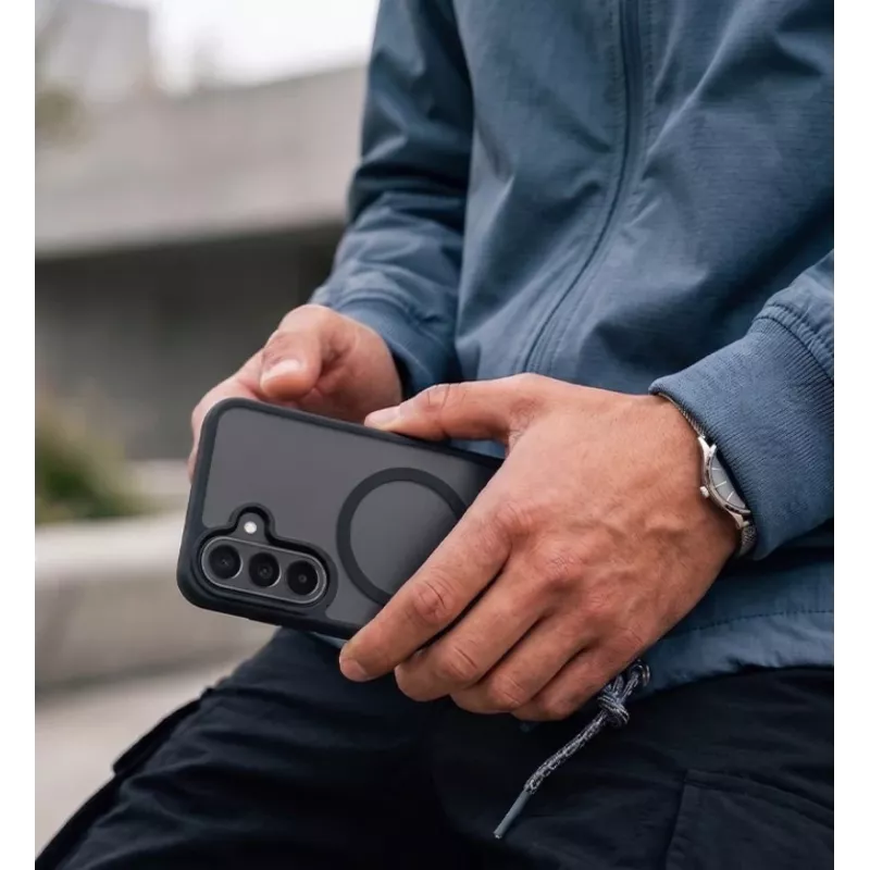 CRONG matné MagSafe puzdro pre Samsung Galaxy A27 - čierna