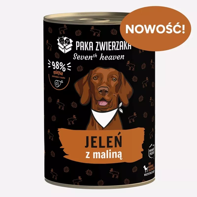 Paka Zwierzaka Seventh Heaven jeleň s malinou 400g mokré krmivo pre psov