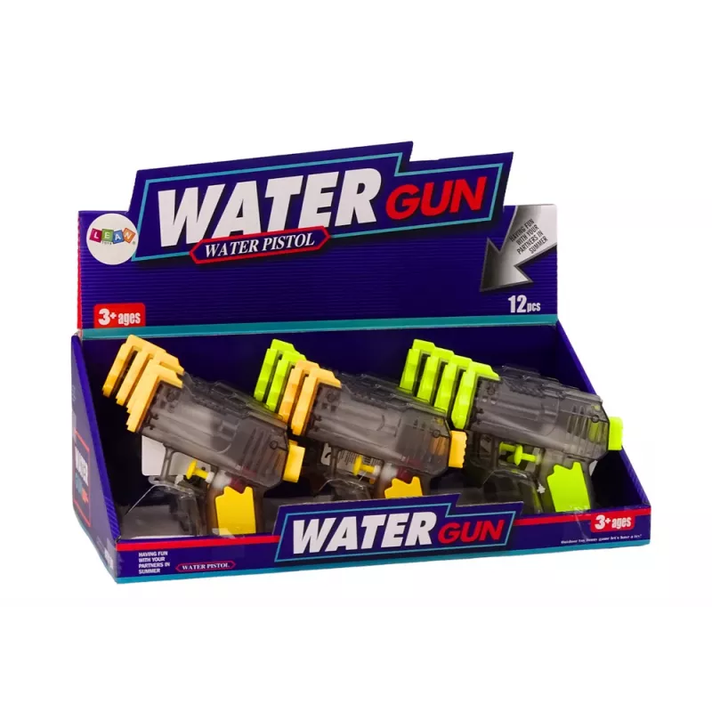 LEAN TOYS Malá vodná pištoľ priehľadná žltá oranžová