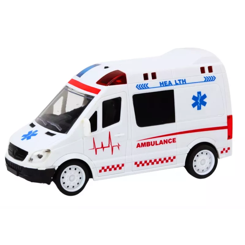 LEAN TOYS 1:16 RC sanitka so svetlom a zvukom - biela