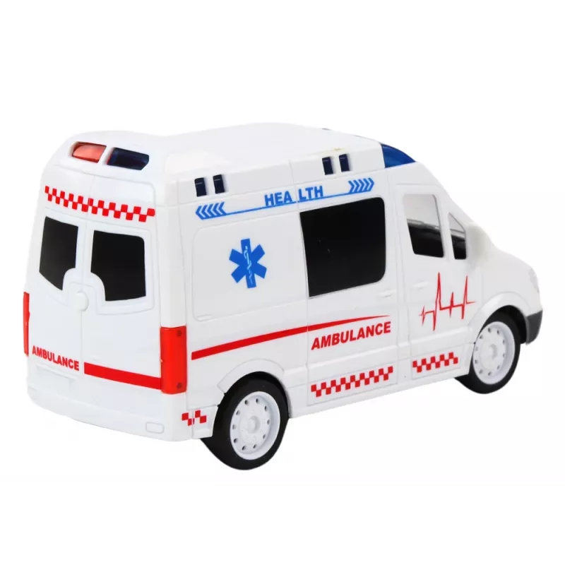 LEAN TOYS 1:16 RC sanitka so svetlom a zvukom - biela