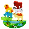 LEAN TOYS Balančné zvieratká drevená zručnostná hra 13-dielna