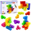 LEAN TOYS Magnetické stavebnice Magic Cube puzzle 156 výzvových kariet 9 dielov