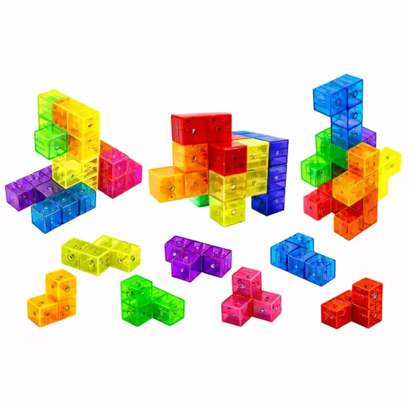 LEAN TOYS Magnetické stavebnice Magic Cube puzzle 156 výzvových kariet 9 dielov