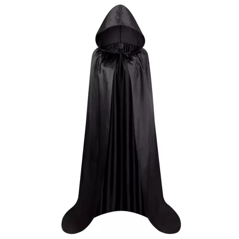 LEAN TOYS Plášť s kapucňou karneval Halloween čierny 150cm