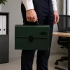 LEAN Organizér na dokumenty, 13 priehradiek, zelený, A4, držiak