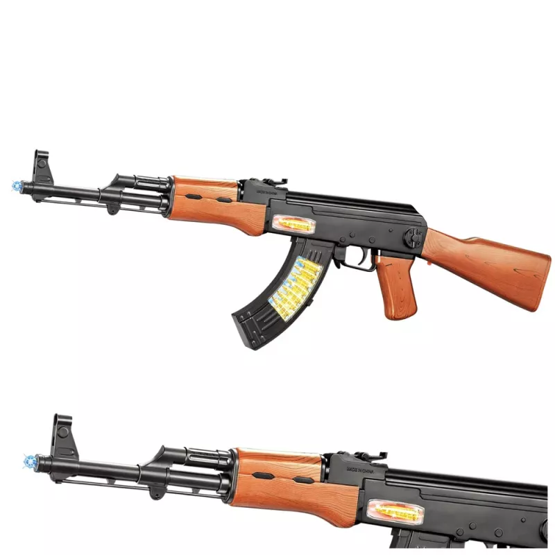 LEAN TOYS AK-47 hračkárska puška pre deti so svetlom a zvukom 68,5 cm