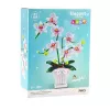 LEAN TOYS orchidea stavebnica orchidea v kvetináči ružová a biela 718 dielov