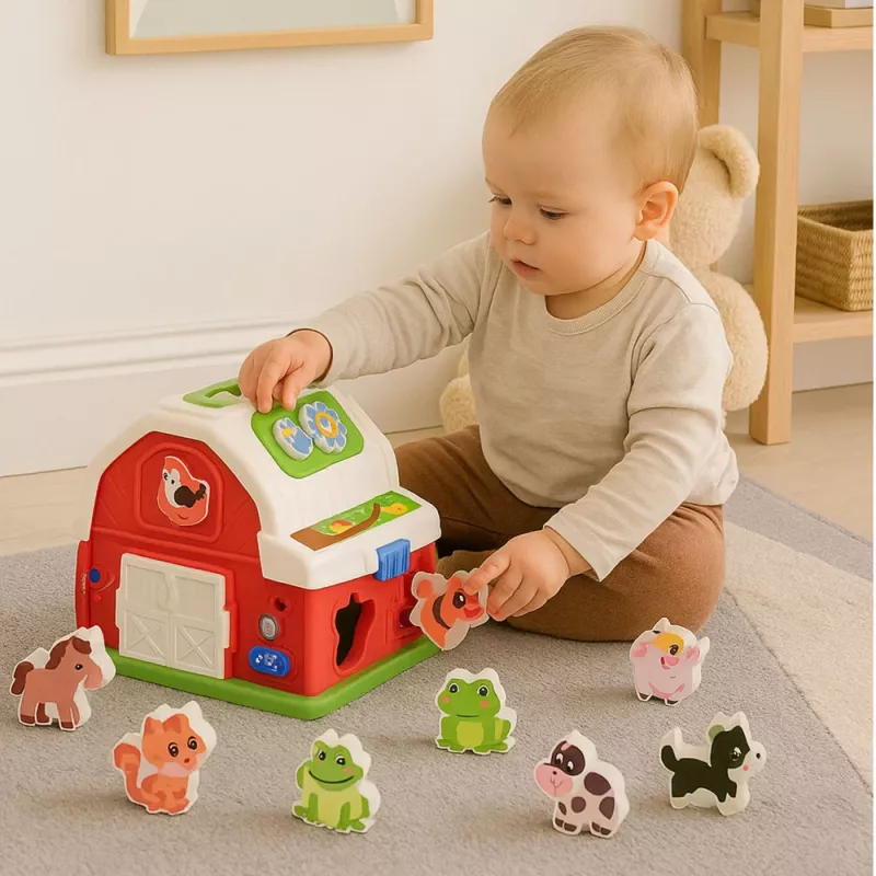 LEAN TOYS interaktívna farma s hudbou, zvieratami, svetlami a zvukmi