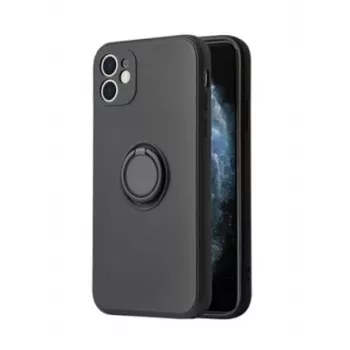 iLike Apple iPhone 13 Pro silikónové puzdro s krúžkom čierna