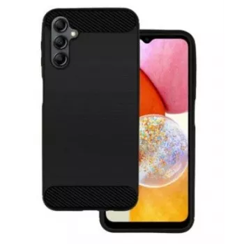 iLike Samsung Galaxy A14 5G puzdro Carbon Black - TPU zadné puzdro s textúrou uhlíkových vlákien