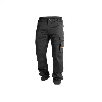 ACTIFLEXTROUSERS 58 - 4-smerne pružné pracovné nohavice s CORDURA® výstužami, systém KneeGuard™, čierna, veľkosť 58