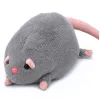 LEAN TOYS Plyšová potkan s dlhým chvostom, sivá, 40 cm