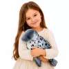 LEAN TOYS Realistická plyšová tuleň plyšová hračka, sivá, 50 cm