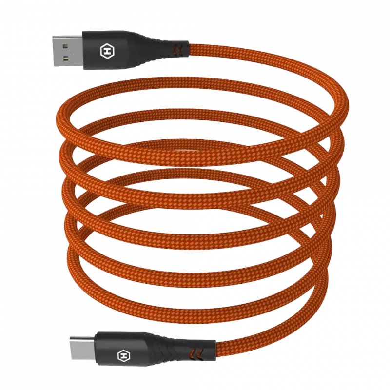 HAMMER USB-A na USB-C kábel 1,2 m čierny 480Mbps nabíjanie a dáta