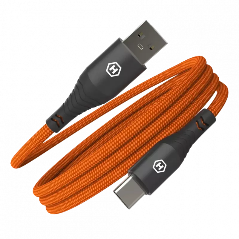 HAMMER USB-A na USB-C kábel 1,2 m čierny 480Mbps nabíjanie a dáta