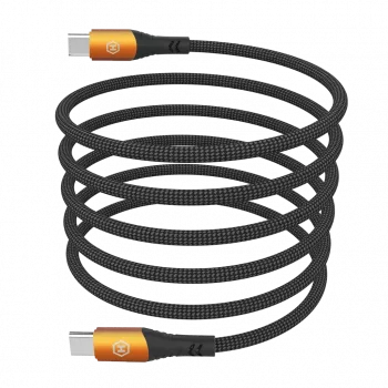 HAMMER USB-C na USB-C kábel 1,2 m 60 W PD rýchle nabíjanie a synchronizácia dát čierny