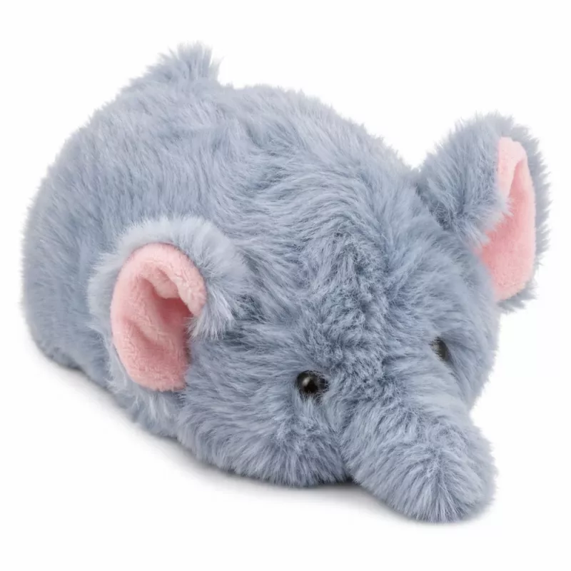 LEAN TOYS Plyšový slon maskot plyšová hračka mäkký malý sivý 18 cm