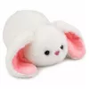 LEAN TOYS Plyšový zajac s dlhými ušami, biely, 16 cm