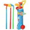 LEAN TOYS Golfová sada s vozíkom, palicami, poľná športová hra, 20-dielna