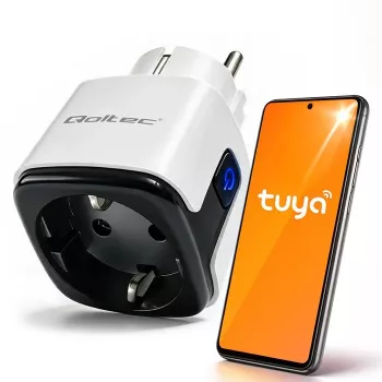 QOLTEC Smart WiFi zásuvka 16A s monitorovaním energie a časovačom
