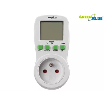 GreenBlue GB107 digitálny programovateľný časový spínač 16 programov 230V 16A Schuko