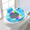 LEAN TOYS Nástavec na detskú toaletnú dosku, mäkké sedenie s držadlami, modré