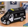 LEAN TOYS SWAT špeciálna jednotka policajné auto van s osvetlením a zvukom, mierka 1:32, Pull-Back-Action, Die-Cast kov