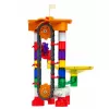 LEAN TOYS Konštrukčné kocky vesmírna dráha pre loptičky tunel farebné 3D 85 dielov