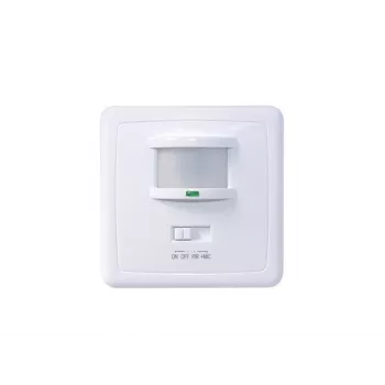 MACLEAN MCE18 PIR detektor pohybu s rozpoznávaním zvuku, nástenná montáž, 160°, 1200W, biela
