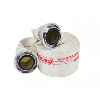 AWTOOLS AW WATER HOSE KPL. FIREFIGHTER 3 x 25m 8BAR hasičská vodná hadica sada, 75m celková dĺžka, 52mm Storz-C spojky, biela