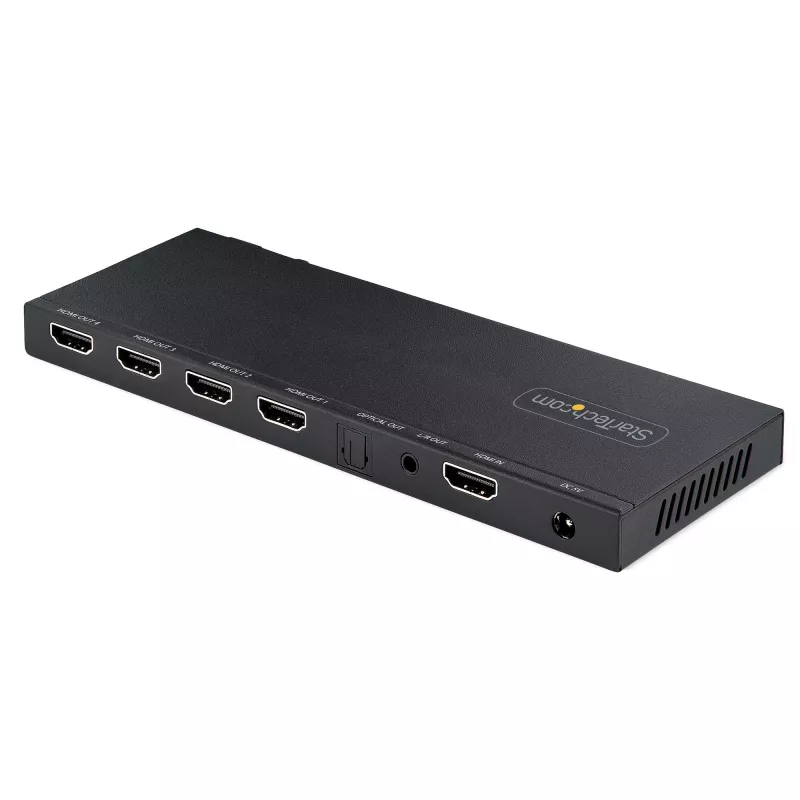 StarTech.com 4-portový 4K HDMI splitter 1x4, 4K 60Hz, HDMI 2.0, HDCP 2.2, HDR10, 18Gbps, EDID Copy, oceľové puzdro