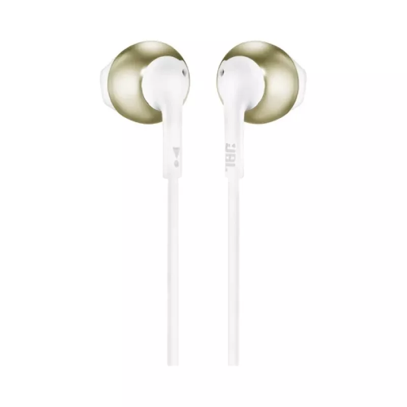 JBL T205 šampanské zlato in-ear slúchadlá s mikrofónom