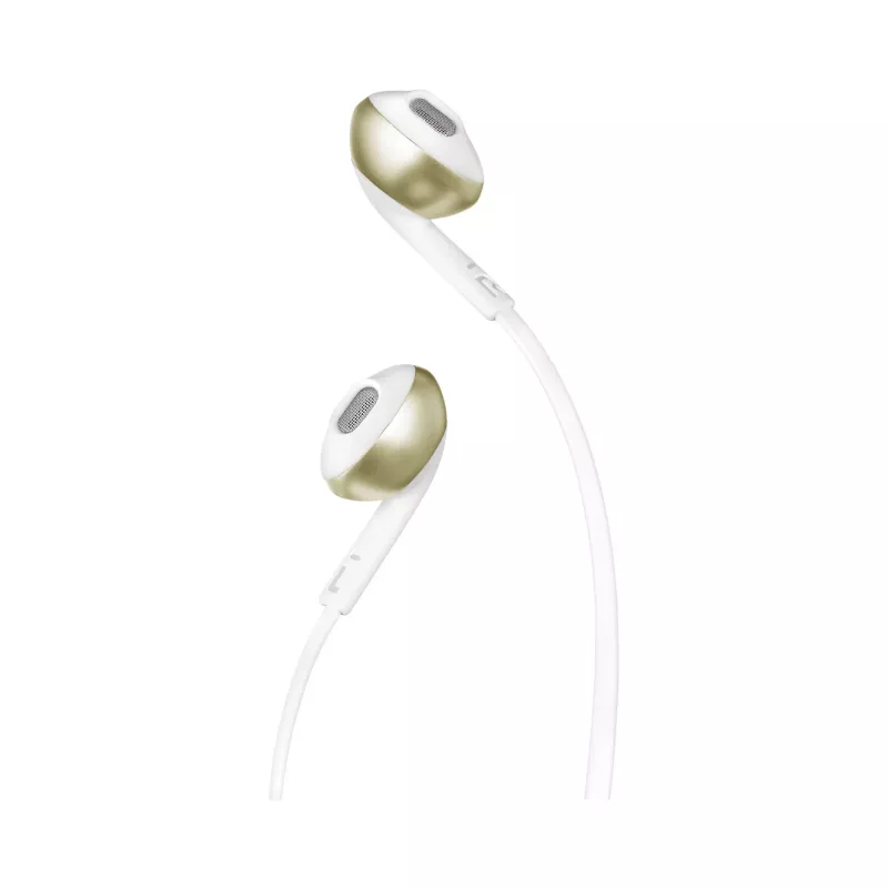 JBL T205 šampanské zlato in-ear slúchadlá s mikrofónom