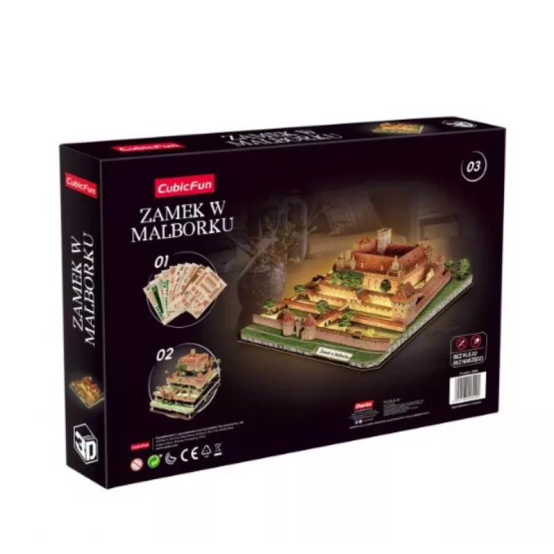 CubicFun 3D puzzle Hrad Malbork s LED