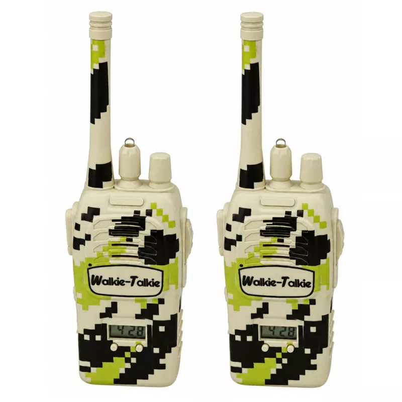 LEAN TOYS vojenské vysielačky USB dosah 200M khaki 2 ks