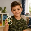 LEAN TOYS vojenské vysielačky USB dosah 200M khaki 2 ks