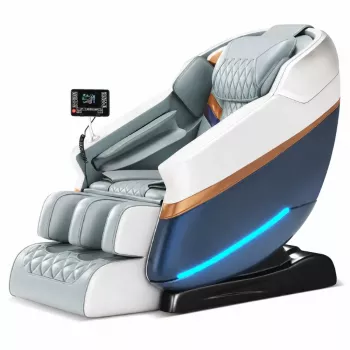 EXTRALINK 3D Zero Gravity masážne kreslo bielo-modré