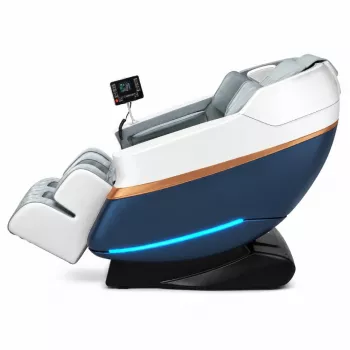 EXTRALINK 3D Zero Gravity masážne kreslo bielo-modré