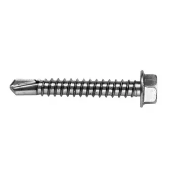 VOLTENO MF-530-4838 Vrtná skrutka so šesťhrannou podložkovou hlavou 4,8 x 38 mm, pozinkovaná uhlíková oceľ, DIN 7504K, strieborná