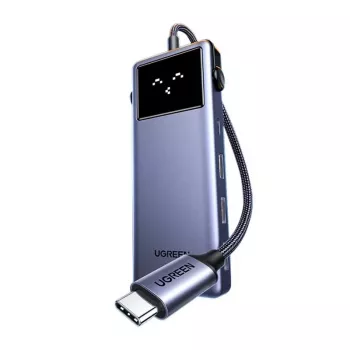 UGREEN USB-C hub 7-in-1 s 3x USB 3.0, HDMI 4K, Gigabit Ethernet, 100W PD, Space Grey