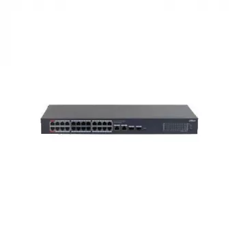 Dahua CS4228-24GT-375 24-portový gigabitový PoE managed switch, 2x Gigabit RJ45 + 2x SFP uplink, 375 W PoE rozpočet, Layer 2