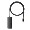 Baseus Lite Series 4-port USB 3.0 hub - 5Gbps, bus-powered, čierny (WKQX030101)