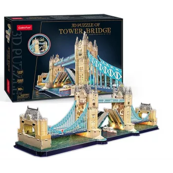 Cubic Fun 3D puzzle Tower Bridge s LED osvetlením | 113 dielov | architektonická stavebnica