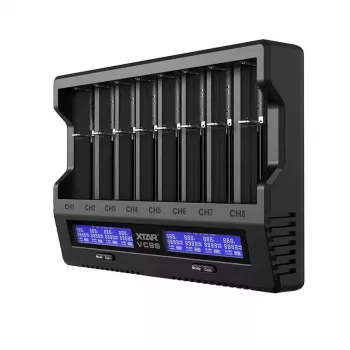 XTAR VC8S USB-C SET nabíjačka batérií, 3,7V/1,2V