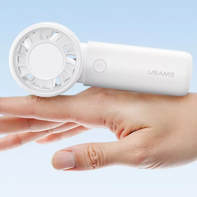 USAMS BC Series Ručný ventilátor, biely, 500mAh