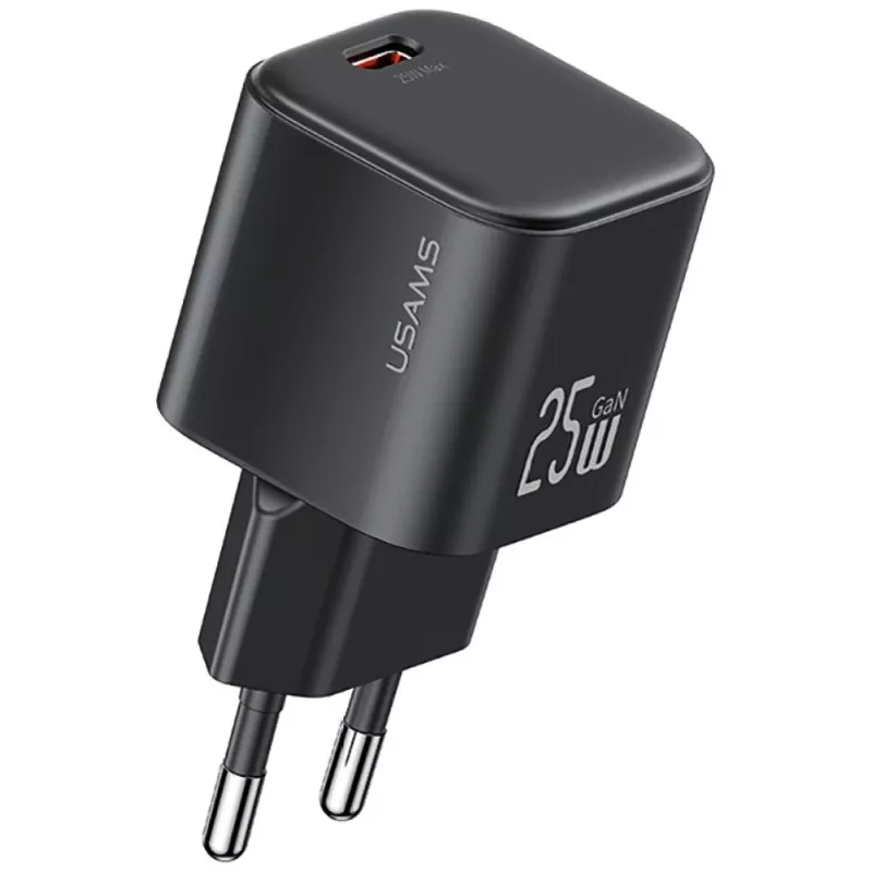 USAMS 25W GaN USB-C rýchlonabíjačka - biela
