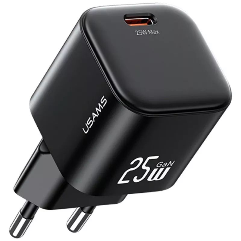 USAMS 25W GaN USB-C rýchlonabíjačka - biela