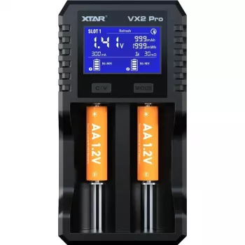 XTAR VX2 PRO KT Li-ion/LiFePO4/Ni-MH 18650 nabíjačka batérií