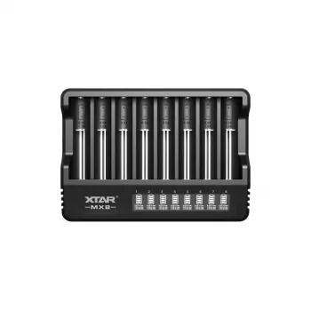 XTAR MX8 USB-C Li-Ion/Ni-MH nabíjačka batérií, 3,7V/1,5V/1,2V